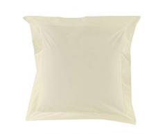 Essix - Taie doreiller Royal Line Percale de Coton Paille 64 x 64 cm
