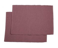 Creative Tops Katie Alice Highland Fling Table côtelé en Coton-Violet-Lot de 2 Sets de Table Multicolore