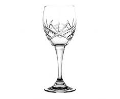 Crystaljulia 4166 6 Verres à vin Rouge en Cristal de Plomb Poli, emballés