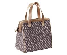 Jd Diffusion C5743 Sac Ã Lunch Isotherme Blanc/Beige, Plastique, 29x27x7 cm