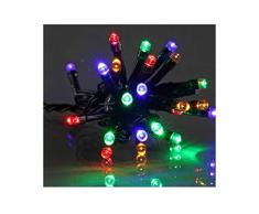 E=M6 5EEX336MC Guirlande 300 LED Fil Vert Plastique, Multicolore