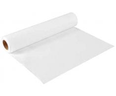 Viphome 6CHT015BC Chemin de Table Effet Tissu Blanc 30 x 720 cm