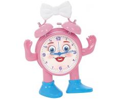 Technoline Miss Reveil de Quartz Super Silencieux Missi Ticki, Rose Vif/Bleu Clair