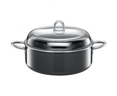 Silit 2130272267 Sauteuse avec Couvercle, Ãmail, Gris, 28 cm