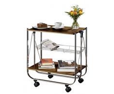 WENKO Desserte Dinett Noyer - repliable, 68 x 70 x 40.6 cm, Marron