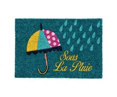 LOVELY CASA Parapluie PAILLASSON 40X60 CM, Coton, Bleu