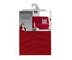 douceur dintérieur housse de clic clac 140x195cm extensible nova rouge