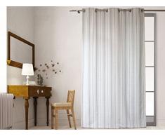 Soleil docre Rideau en Coton Jacquard Sandrine 140x240 cm, Gris, 140 x 250 cm