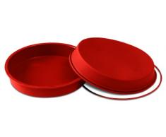 silikomart 20.126.00.0060 Moule en Silicone, Forme Quiche/Flan Rond, Rouge Brique, 35,5 x 30,5 x 3 cm