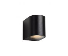 Lucide ZORA-LED - Spot Mural Extérieur - LED Dim. - GU10 - 1x5W 3000K - IP44 - Noir
