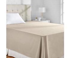 AmazonBasics 400TC Coton Sateen Infroissables Drap plane, 230 x 260 + 10 cm - Gris