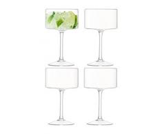 LSA International Otis/Champagne, Verre à Cocktail, Verre, Transparent, 280 ML, Lot de 4