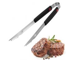 Westmark 15052280 Pince à Barbecue en Acier Inoxydable, Noir, Argent, 40 x 6 x 3 cm