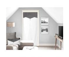 Soleil docre Chambord Voilage Porte fenÃªtre, Coton, Gris, 70 x 200 cm