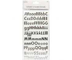 Creative Simplement Classique en Aluminium Argent Alphabet et Nombre Autocollants agglomÃ©rÃ© Multicolore