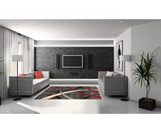 ABC Terra Tapis, Gris foncÃ©/Rouge, 80 x 150 cm