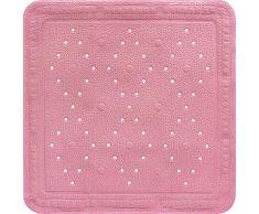 Baveno Grund Mamor Tapis de Bain 100% Caoutchouc synthÃ©tique, sans PVC, Rose, 55 x 55 cm
