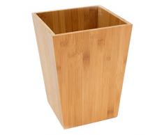 MSV 140639 Poubelle Salle de Bain Bambou 19.6 cm diam. x 26 cm, Laqué Nitrocellulose
