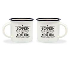 LEGAMI Liens Tasses de café, Multicolore, 5.5 x 5.5 x 5 cm Coffee is Always 5.5x5.5x5 cm Multicolore