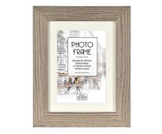 Innova PI07253 Cadre Photo Bois avec Passe Partout 10x15 cm Brockwood, Brun, 18 x 13,5 x 1 cm