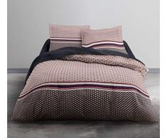 TODAY Enjoy Jinn-Parure HC4 : Housse de Couette 240x260 + 2 Taies dâOreiller 100% Coton, COTON-57 Fils, Noir/Orange/Rouge, 240/260