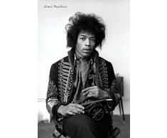 1art1 Jimi Hendrix Poster - en Fumant Le Canon (91 x 61 cm)