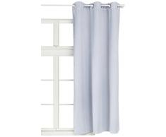 Soleil dOcre 035011 Rideau Isolant/Occultant ÃÂ ÃÂ Oeillets Polyester Gris Clair 140x180 cm