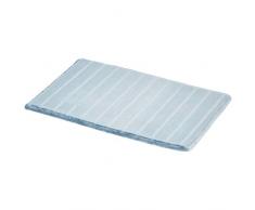 AmazonBasics Tapis de bain en mousse Ã mÃ©moire de forme et texture rayÃ©e, Bleu, 50 x 80 cm, Lot de 2