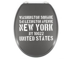 GELCO Design Abattant WC Army, MDF, Carbone, 46 x 37 x 5 cm