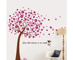 Walplus JM7074 Sticker mural en vinyle amovible Prunier