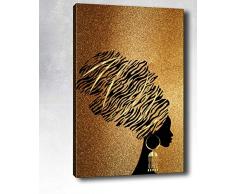 Bonamaison Peinture sur toile, multicolore, 70 x 100 cm - Conçu et fabriqué en Turquie