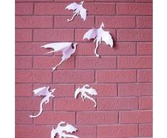 Autocollant Mural 3D Dinosaures Blanc DÃ©coration Murale Murals Amovible Autocollant DÃ©calques Maternelle Jardin DEnfants Enfants PiÃ¨ce Restaurant CafÃ© HÃ´tel Bureau Maison DÃ©coration