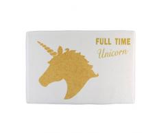 axentia Rideau de Douche Licorne, Polyester, Polyester, weiÃ, 40 x 60 x 1,3 cm