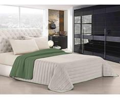Elegant Couette Gris, Double, Vert foncÃ©/crÃ¨me, 2 Places