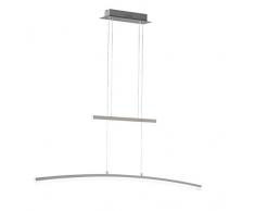 WOFI 723001646000 Lampe suspendue, MÃ©tal, Integriert, 28 W, Silber, 110 x 8 x 150 cm