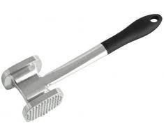 Fackelmann 45826 Attendrisseur à Viande 28x7,5cm en ABS/TPR/Aluminium, Noir/Argent, 28 x 7,5 x 6 cm