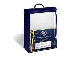 Sweetnight - Protège matelas Bamboo 160x200 cm | Alèse Soyeuse et Confortable | Doux et Absorbant | Compatible Grands Bonnets | Qualité Hôtellerie de Luxe