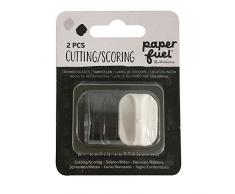 Paperfuel PF104003 Remplacement pour Table Pliage Coupe/Lame de Marquage, Plastique/MÃ©tal, Noir/Blanc, 10,2 x 8,5 x 1,5 cm