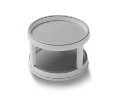 madesmart 54411 Double Plateau Rond tournant 25cm pour rÃ©frigirateur, Plastique, Gris, 26,5x26,5x17 cm
