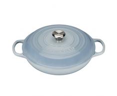 Le Creuset, Faitout en Fonte ÃmaillÃ©e, Rond, Ã 26 cm, 2 L, Compatible avec Toutes Sources de Chaleur (Induction Incluse), 4.205 kg, Coastal Blue