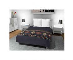 Soleil docre Aztec Couette, Polycoton, Gris, 140 x 200 cm