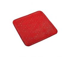 Kleine Wolke 4325425002 Tapis de Douche Calypso 55x55 cm en Rouge, PVC, 20x20x5 cm