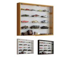 VCM Mandosa L Vitrine Mural, Bois, Noir, 60 x 80 x 10 cm