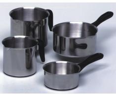 KRÃGER 2114 Pot au Lait âSaturnâ avec Bec 14 cm, Acier Inoxydable, Argent