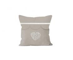 Soleil docre Secret Coussin, Coton, Ecru, 40 x 40 cm