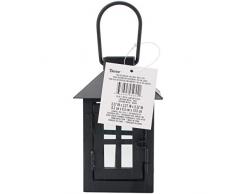 Darice Matrice Noir Lanterne en métal, Multicolore