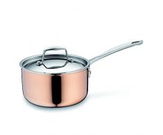 Kela 11146 Casserole Anti-Adhésive, Revêtement Extérieur Cuivre, Compatible Induction, Diamètre 20 cm, Stratum