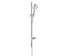 Hansgrohe Ensemble Barre de Douche Raindance avec Douchette Raindance Select E 120 3 Jets Blanc/Chromé 26621400