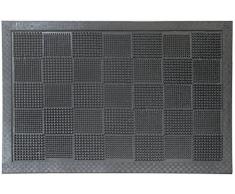 ID Mat Tapis Paillasson, 100% Caoutchouc, Noir, 40 x 60 cm