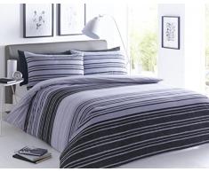 Sleepdown Couette, Coton Polyester, Noir/Gris, Double